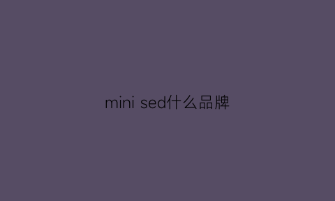 minised什么品牌(mini是什么档次)